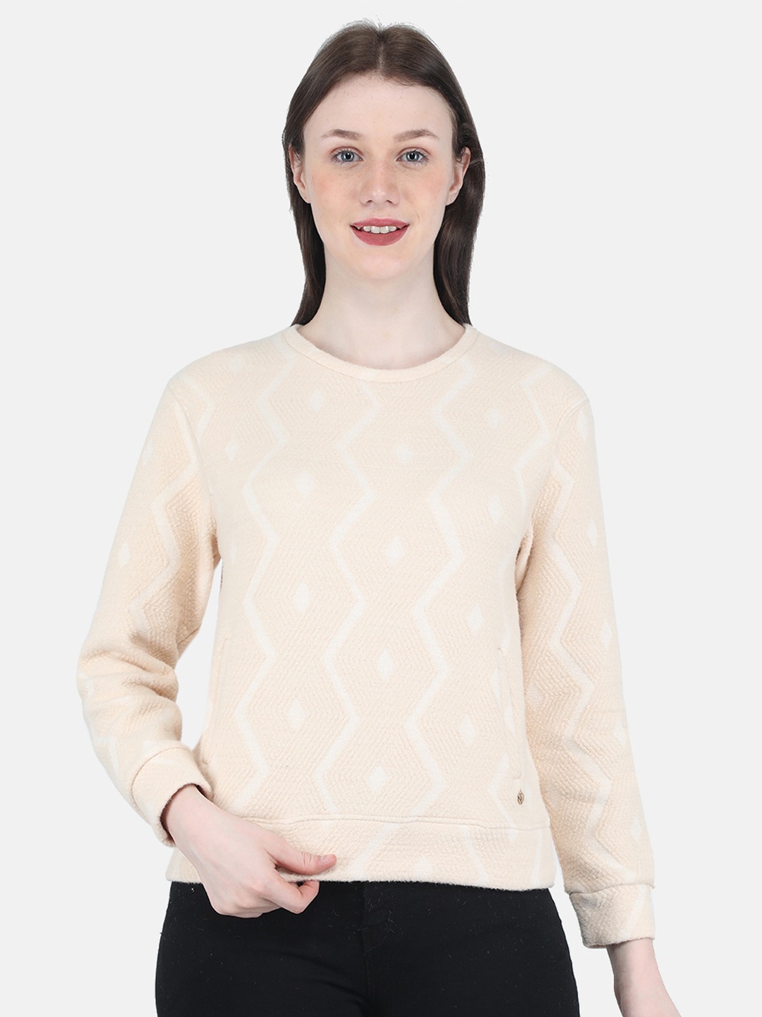

Monte Carlo Women Beige Sweatshirt