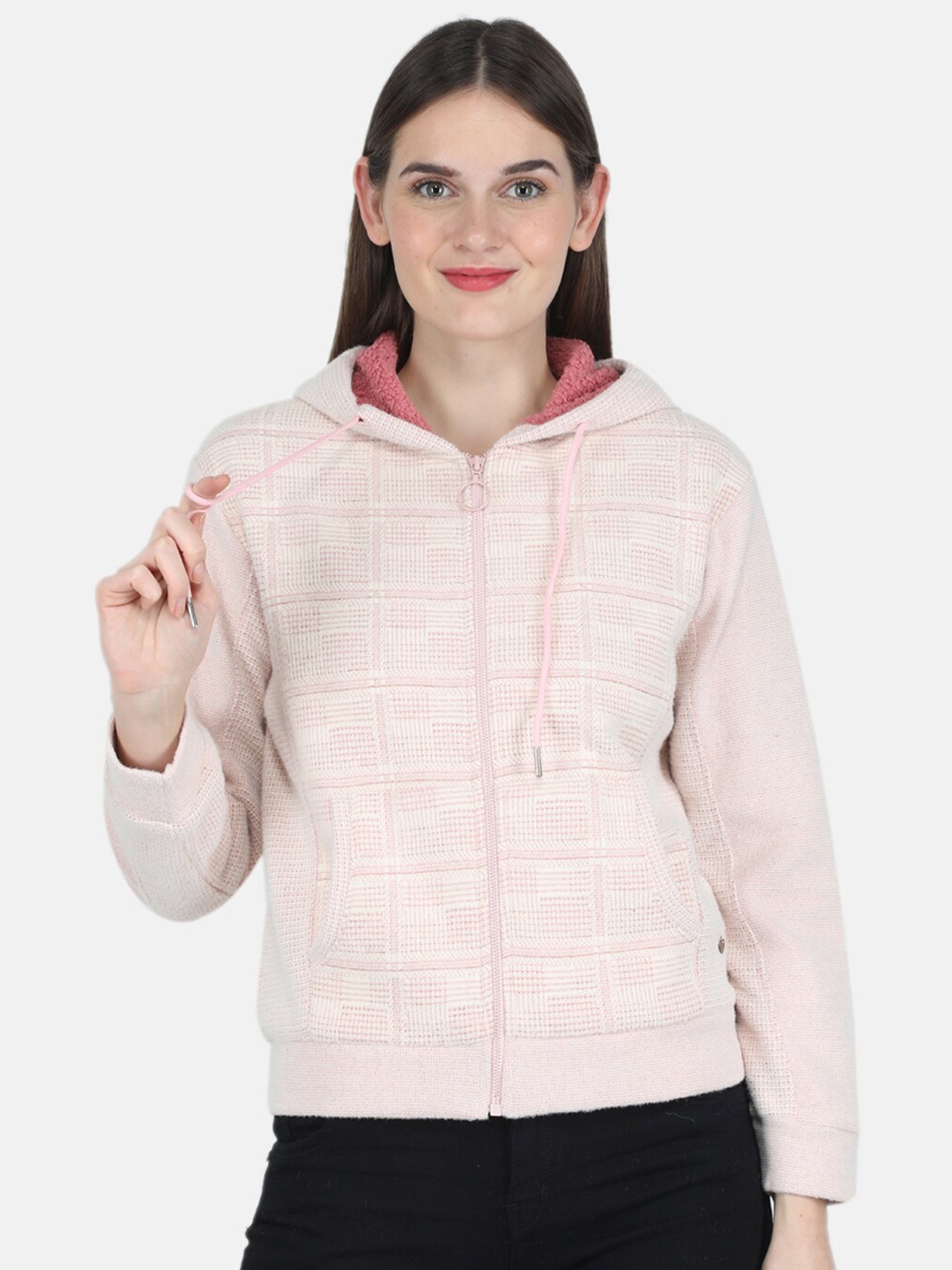 

Monte Carlo Women Pink Printed Cotton Sweatshirt