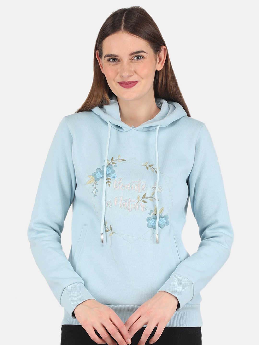 

Monte Carlo Women Blue Printed Sweatshirt