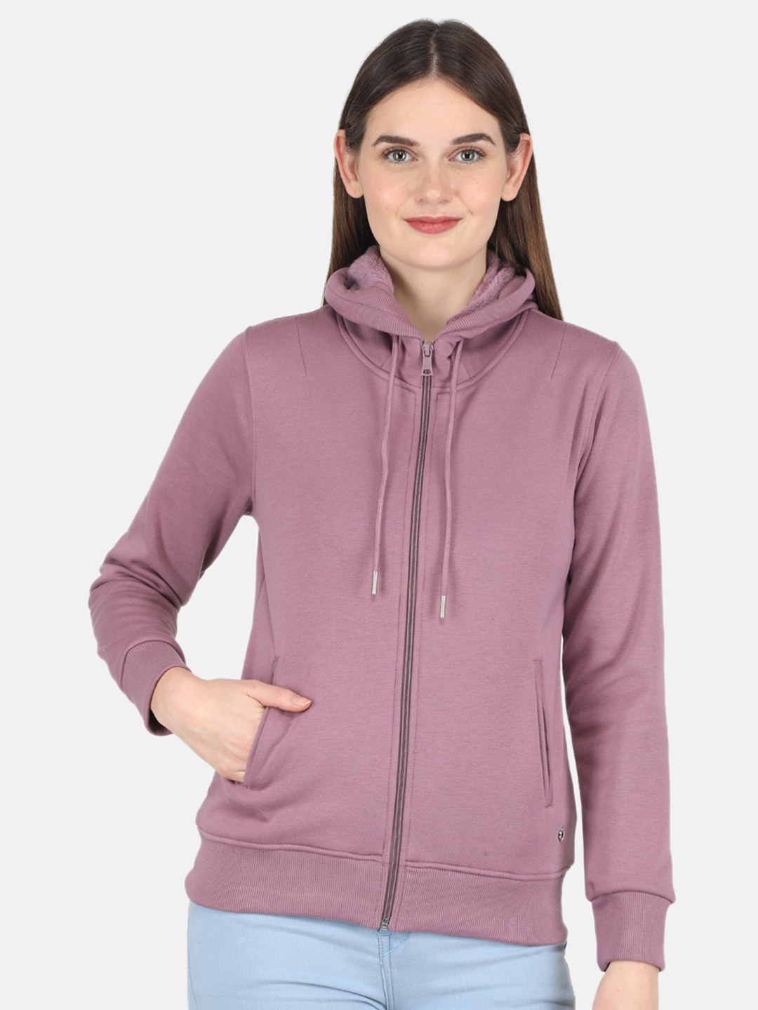 

Monte Carlo Women Mauve Hooded Sweatshirt