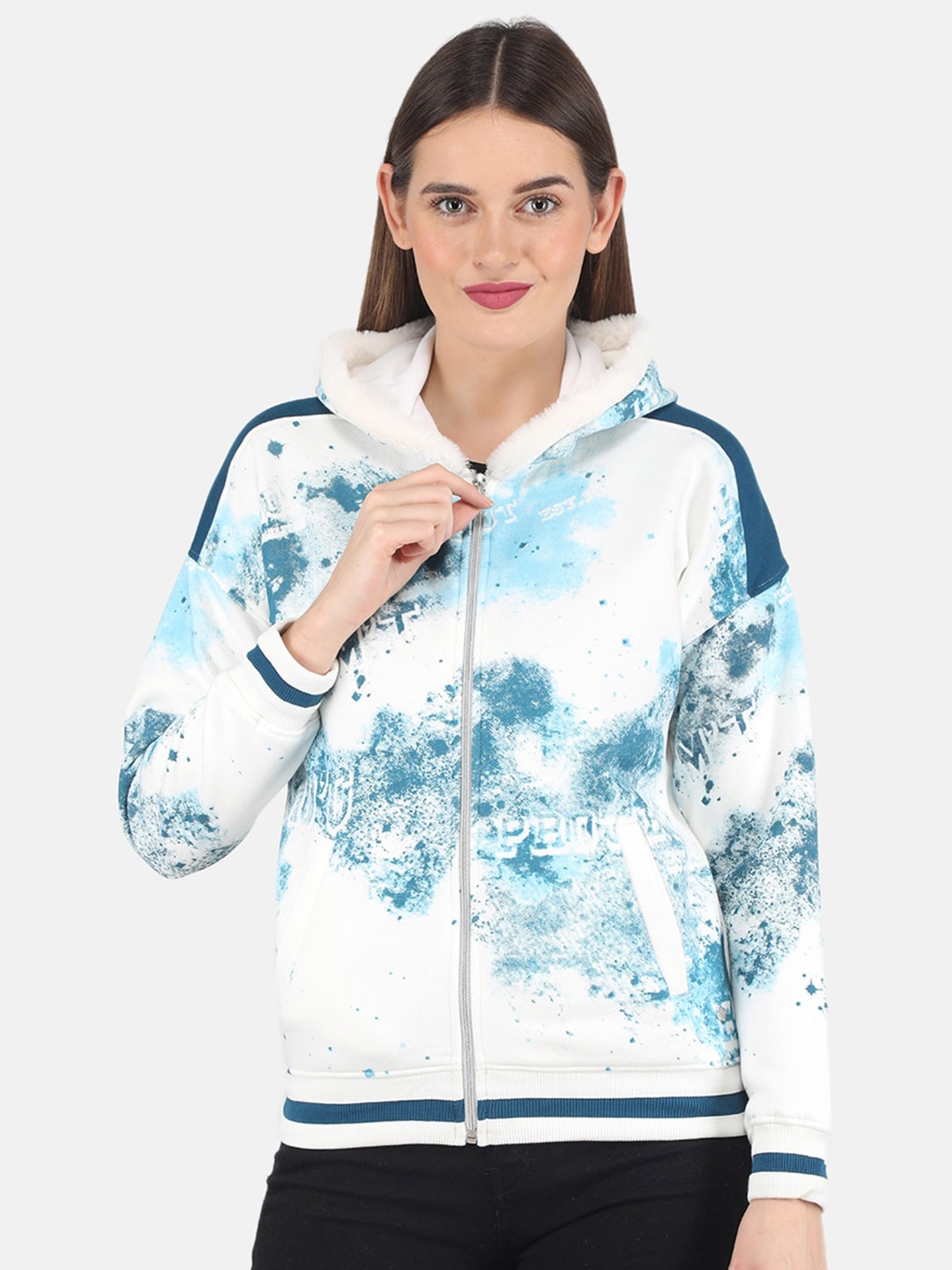 

Monte Carlo Women Off White Printed Sweatshirt