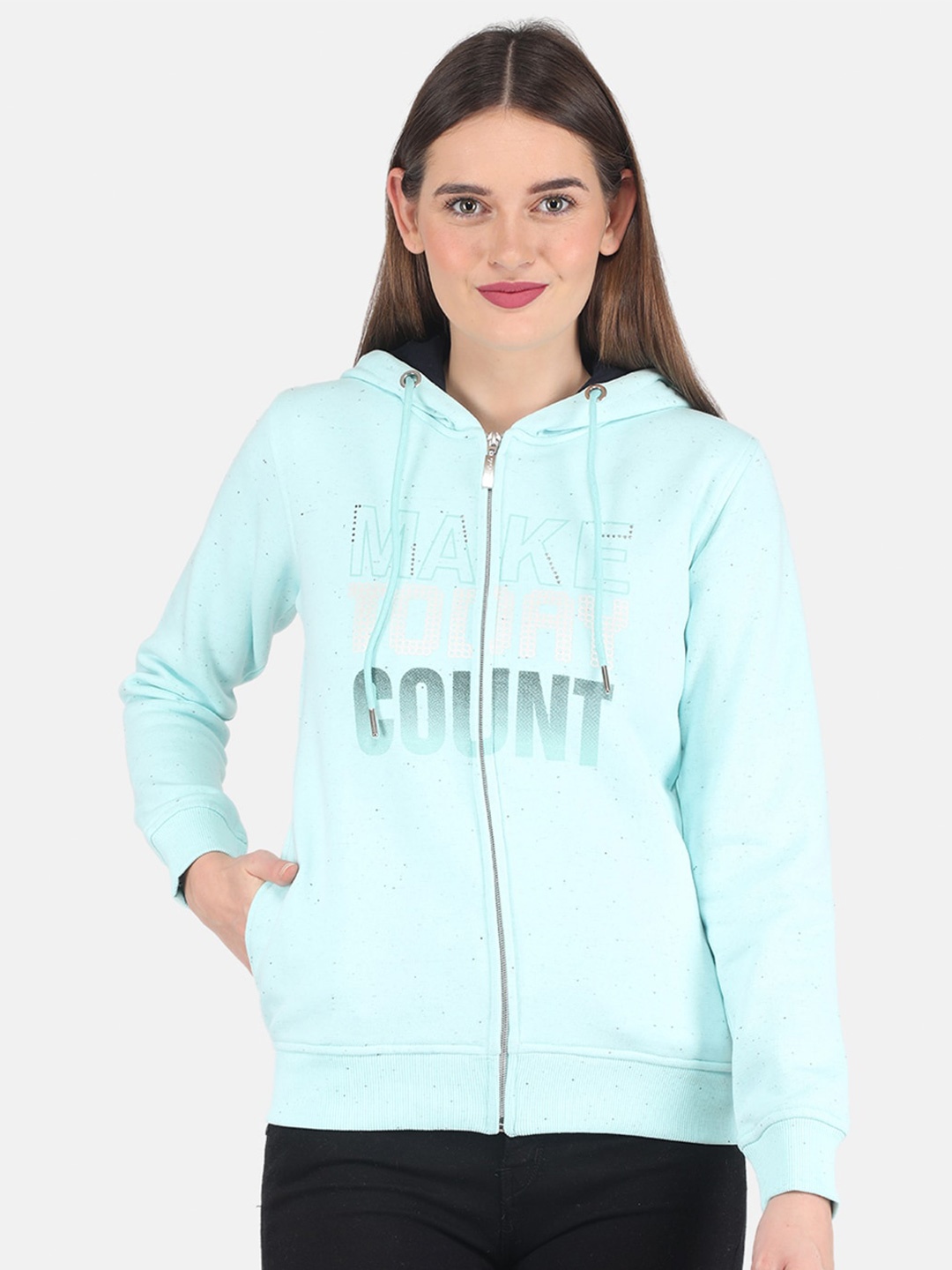 

Monte Carlo Women Blue Printed Sweatshirt