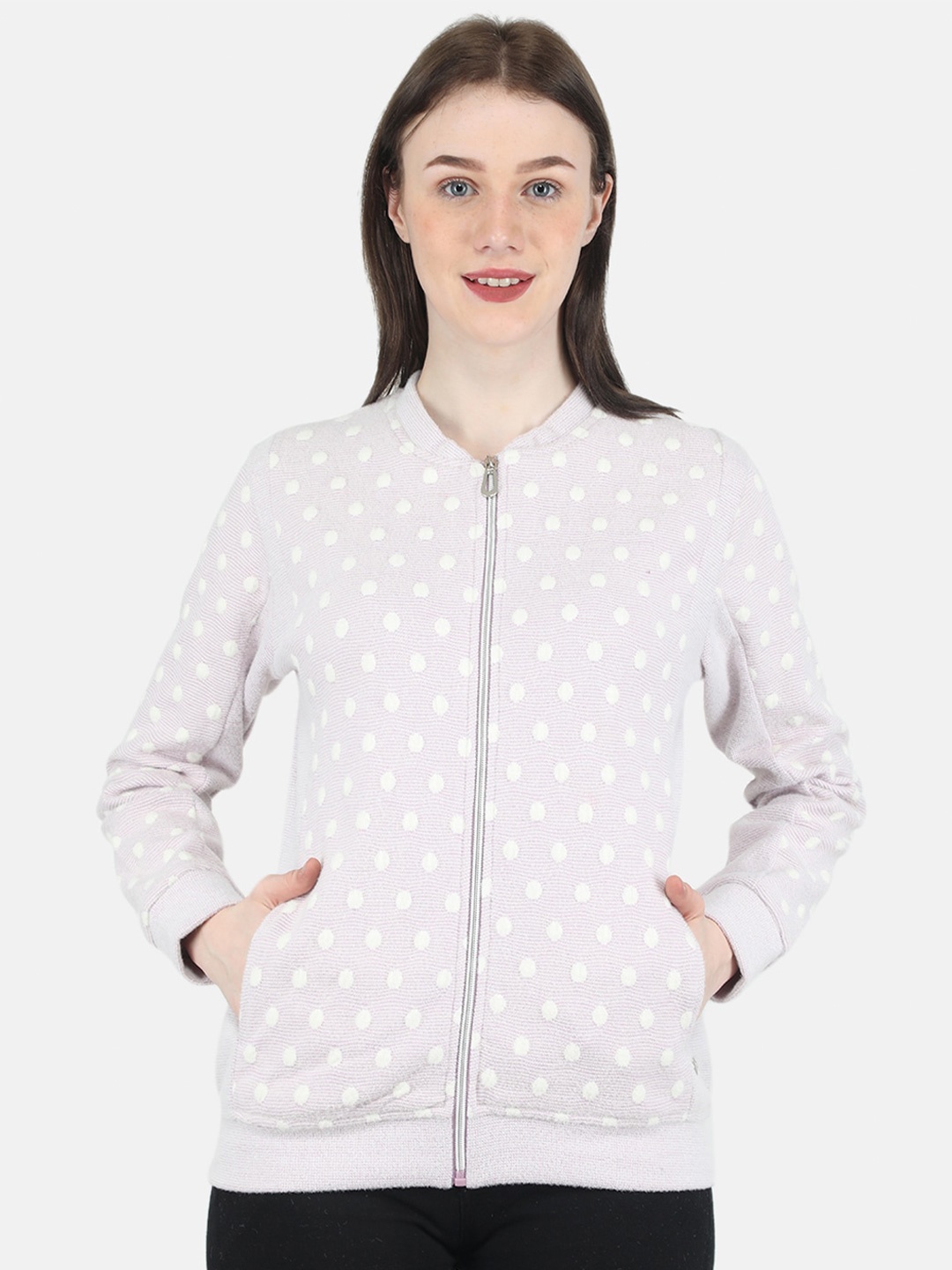 

Monte Carlo Women Purple Polka Dot Printed Sweatshirt