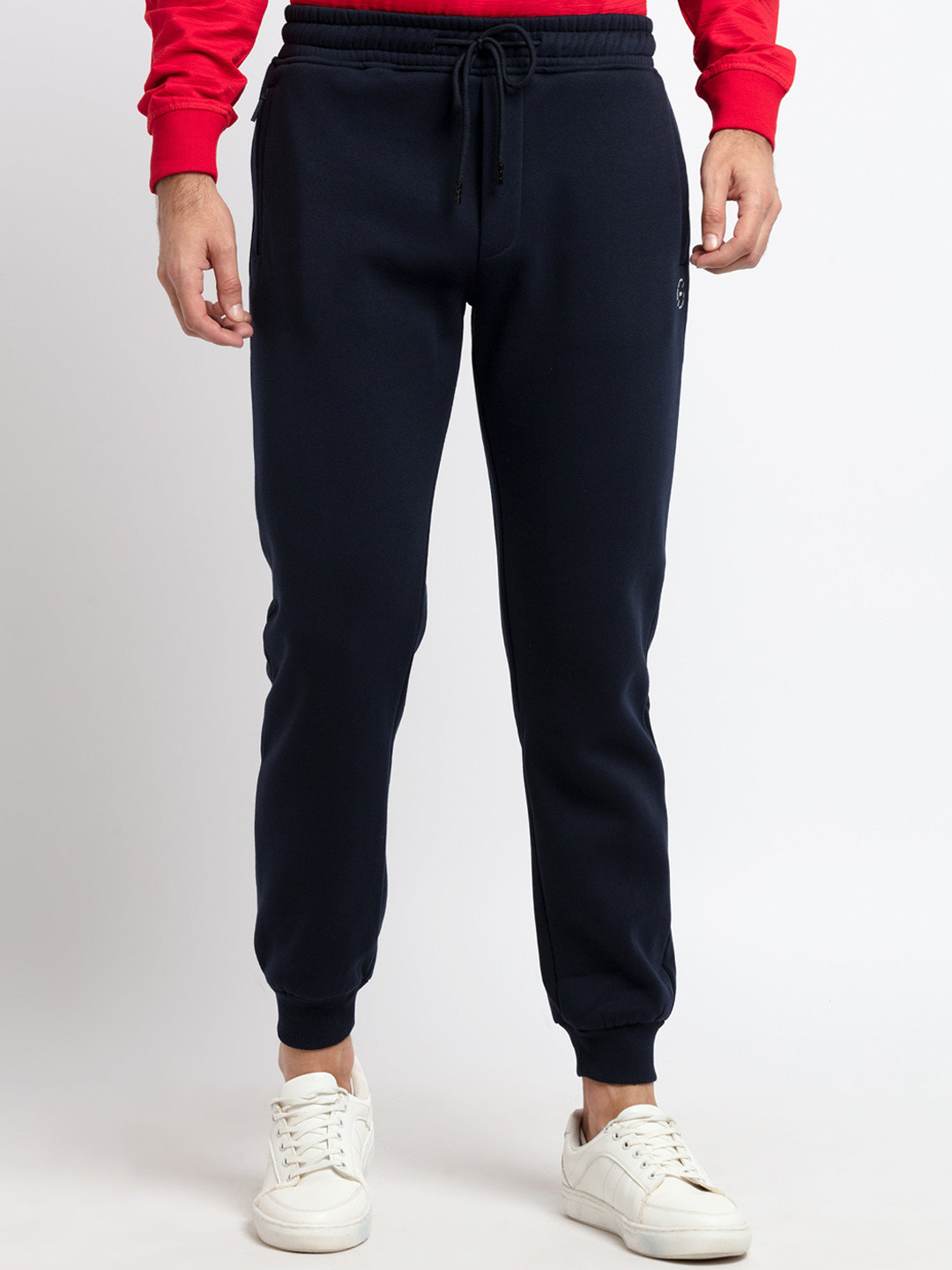 

Status Quo Men Navy Blue Cotton Joggers