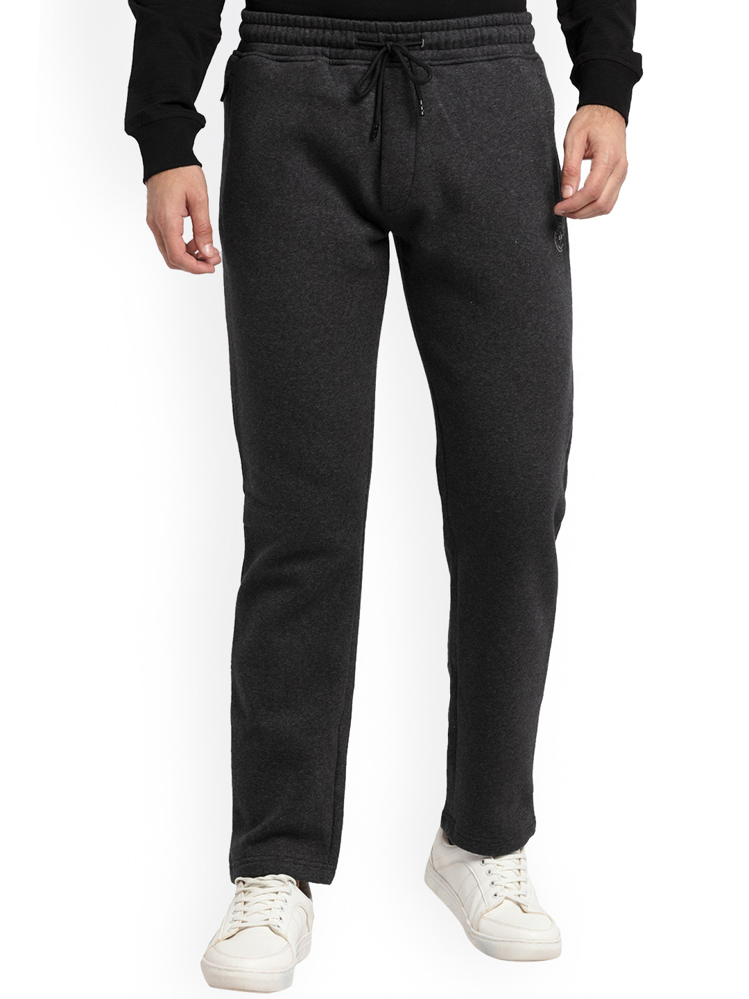 

Status Quo Men Grey Melange Cotton Track Pant