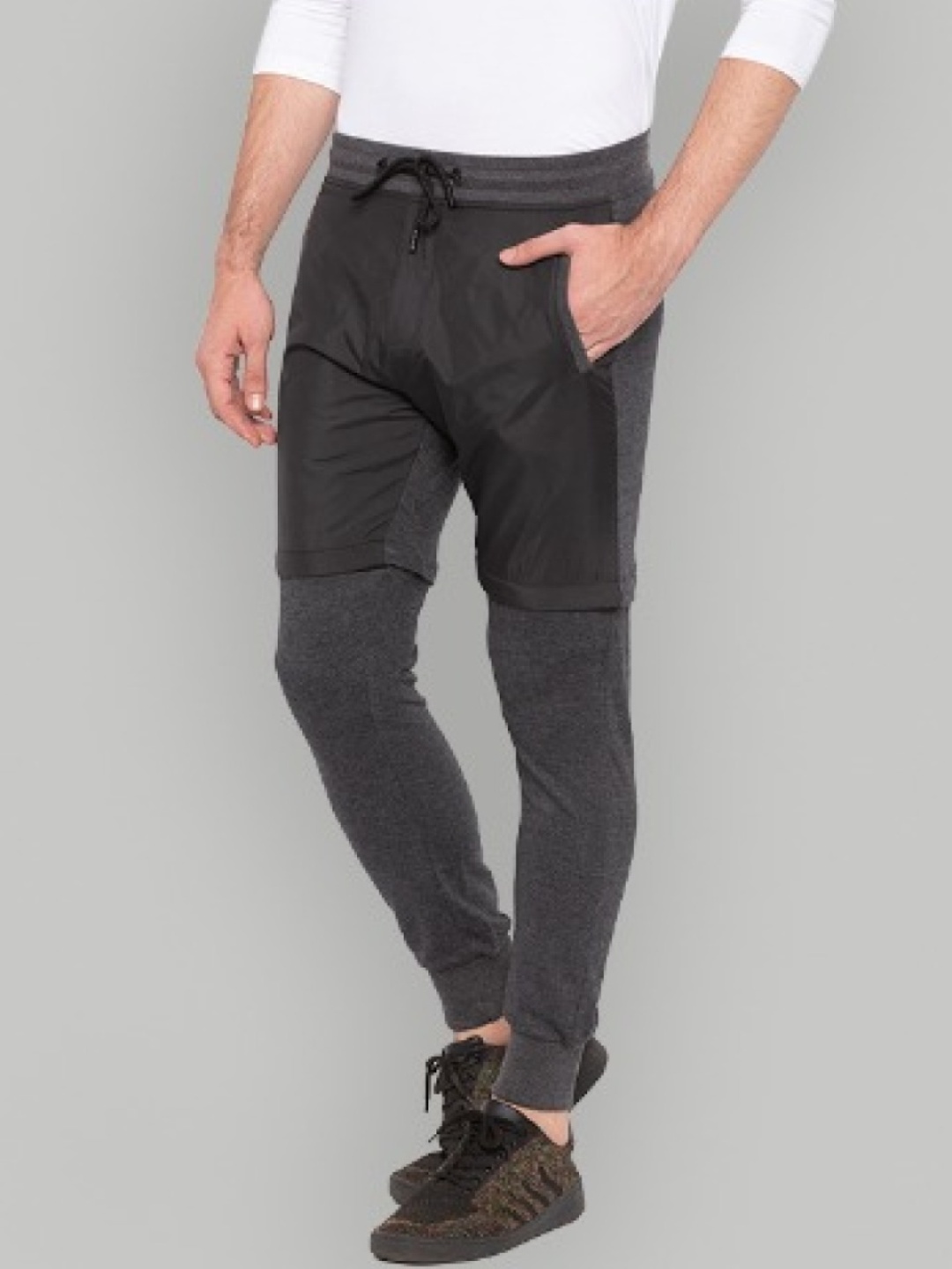 

Status Quo Men Grey Melange Cotton Joggers