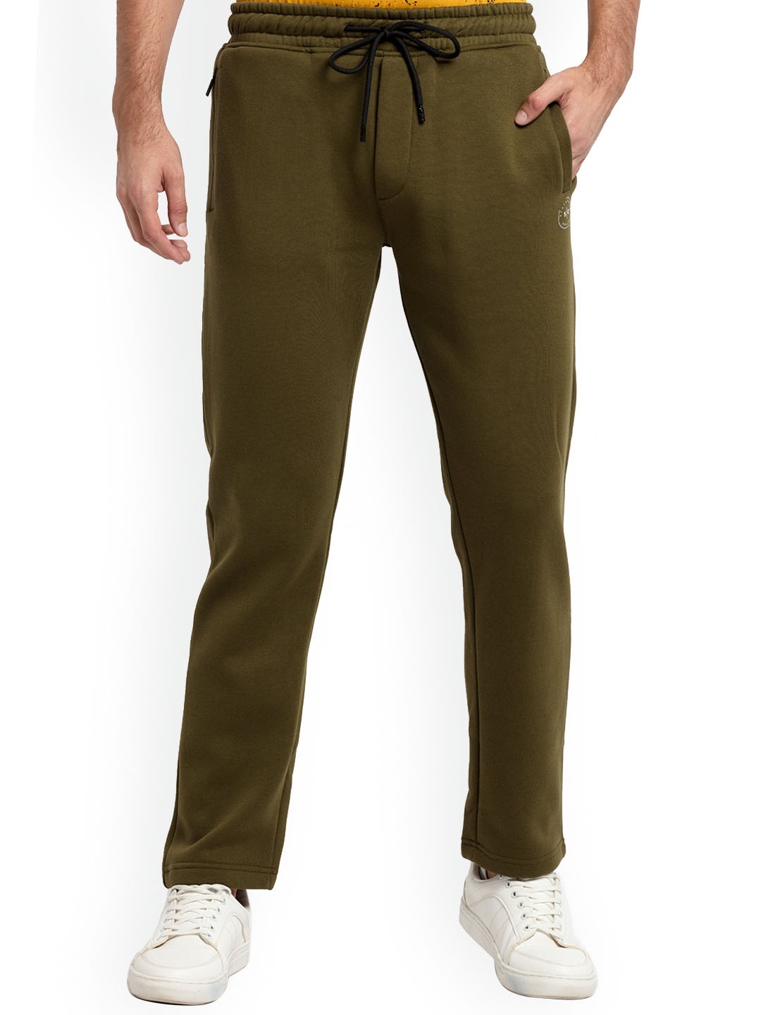 

Status Quo Men Olive Green Cotton Track Pant