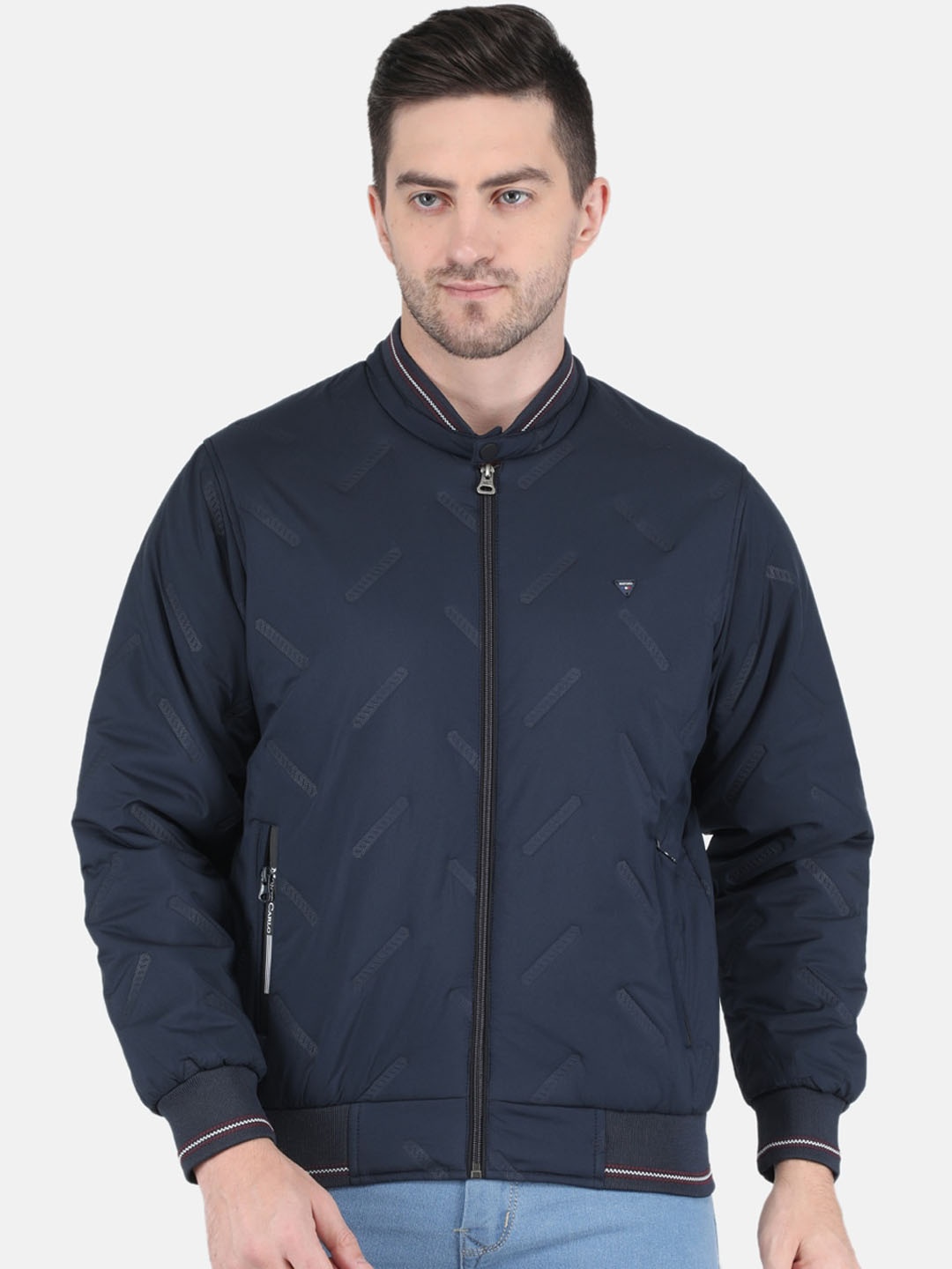 

Monte Carlo Men Navy Blue Bomber Jacket