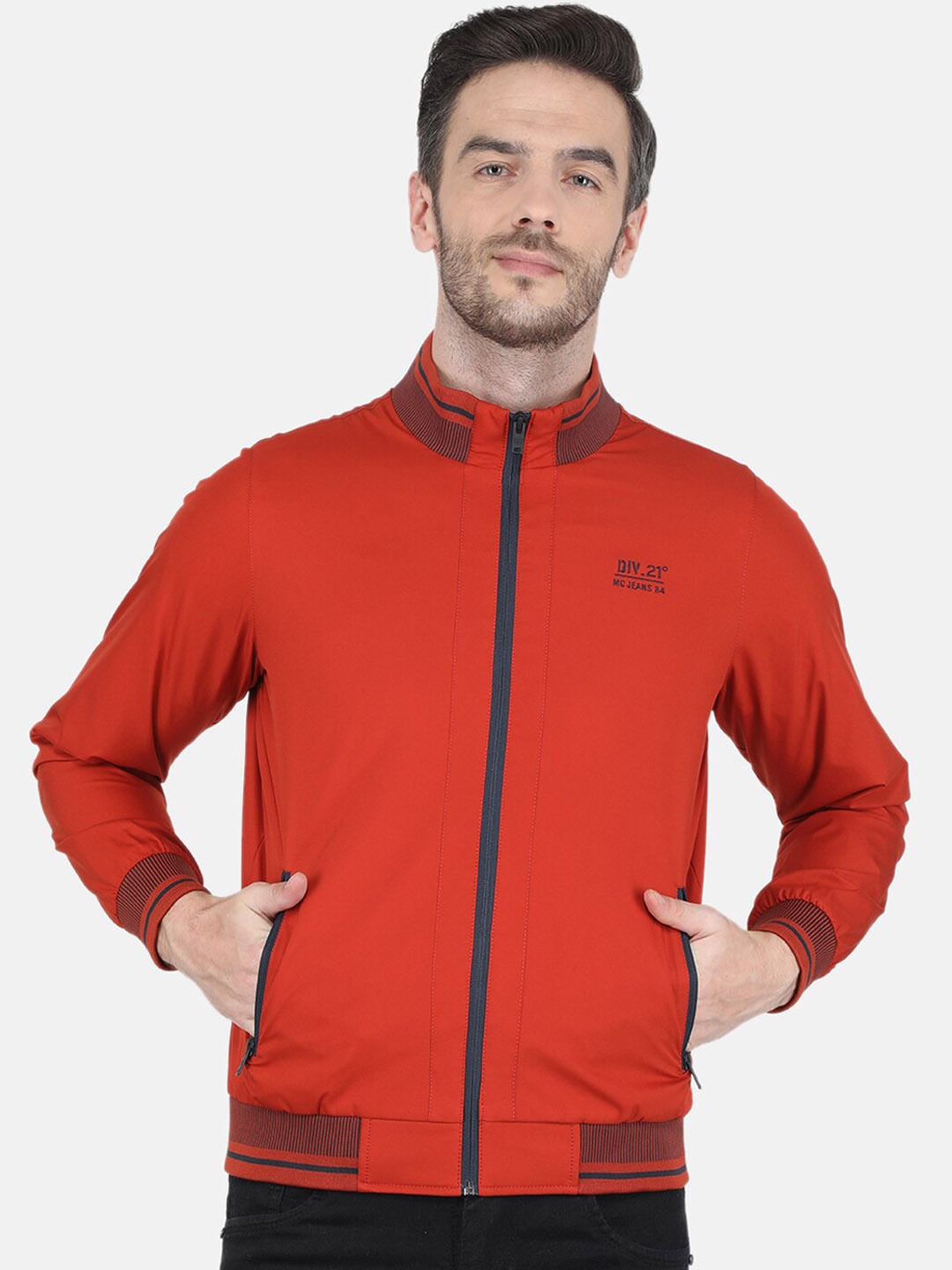

Monte Carlo Men Orange Bomber Jacket