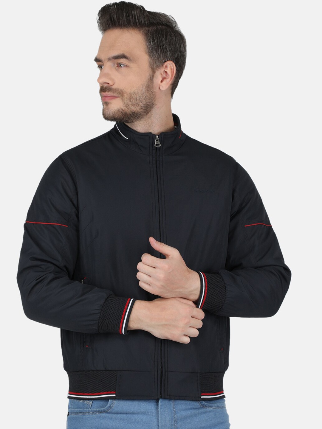 

Monte Carlo Men Navy Blue Bomber Jacket