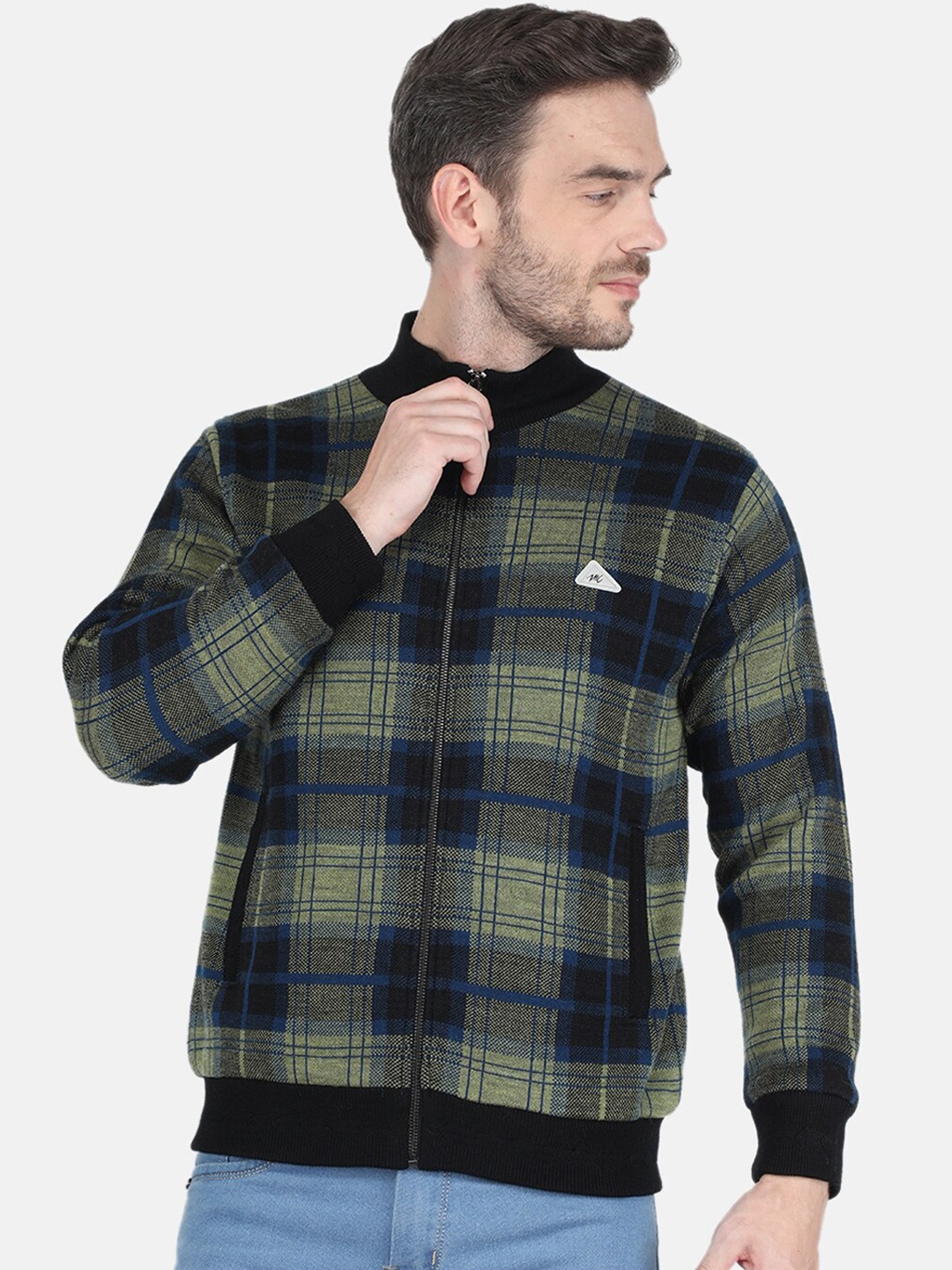 

Monte Carlo Men Black Checked Bomber Jacket