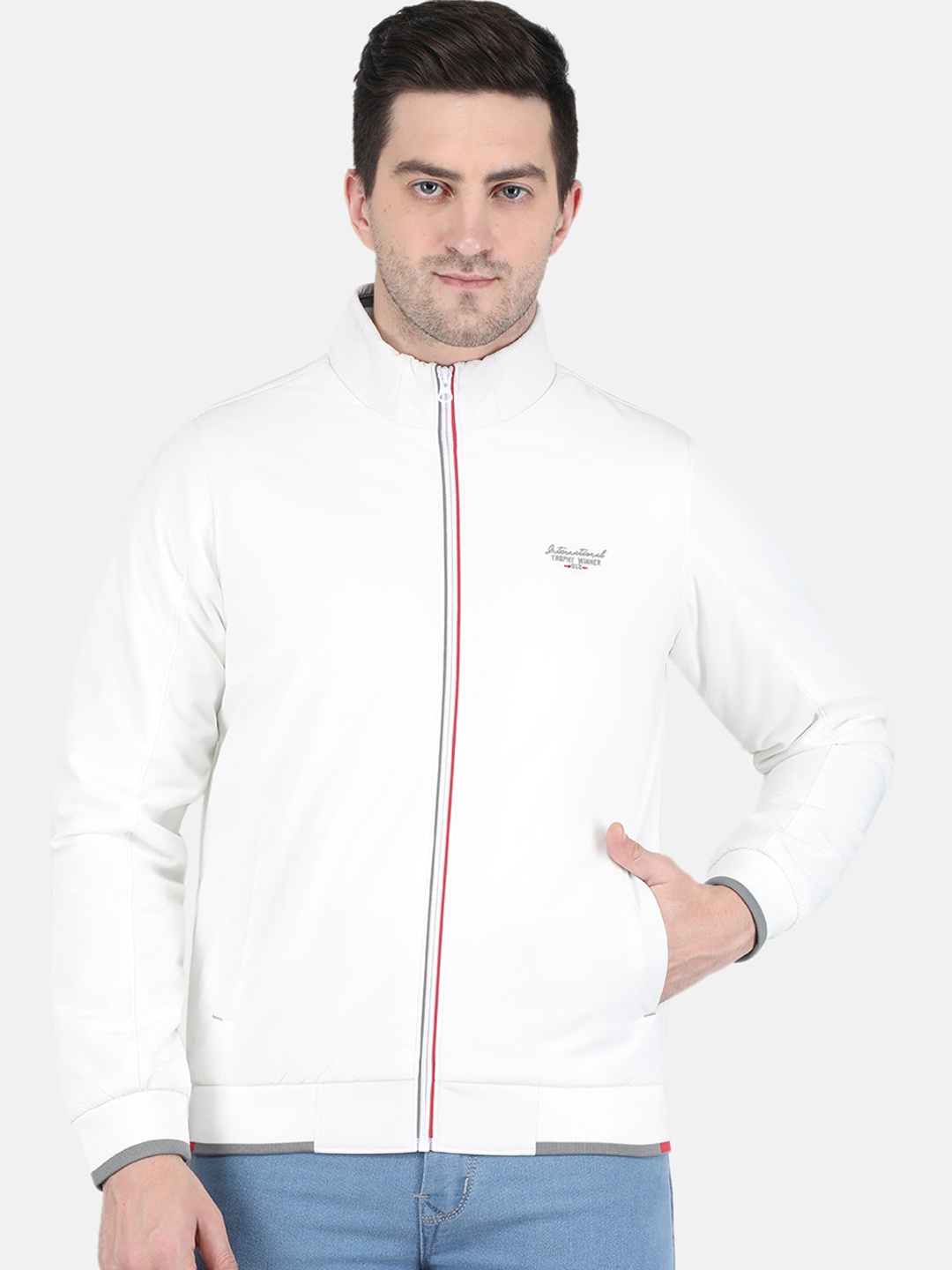 

Monte Carlo Men White Bomber Jacket