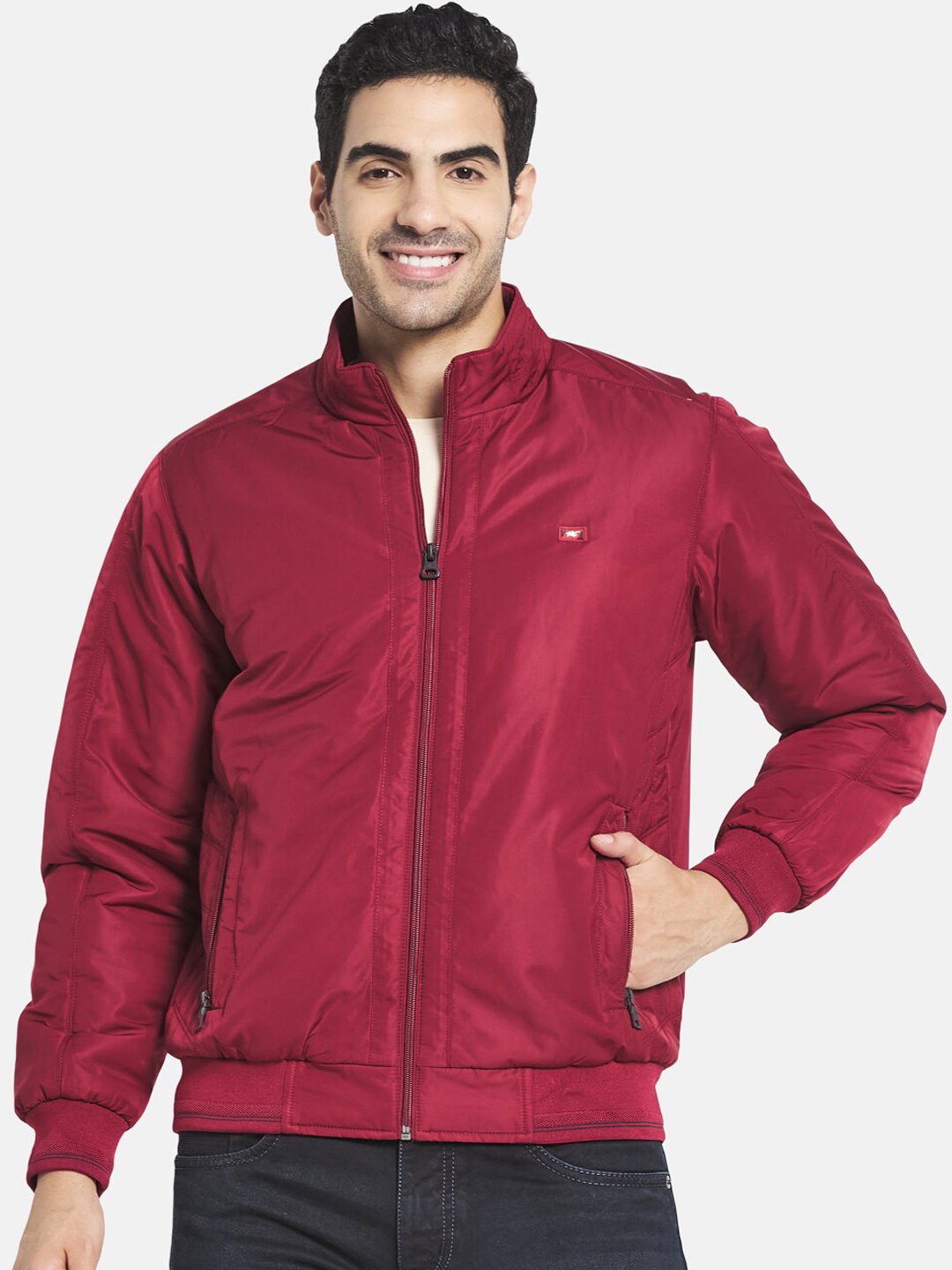 

Monte Carlo Men Maroon Bomber Jacket