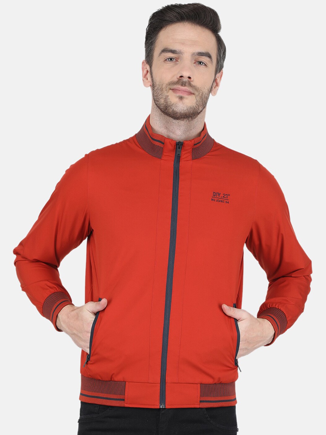 

Monte Carlo Men Orange Bomber Jacket