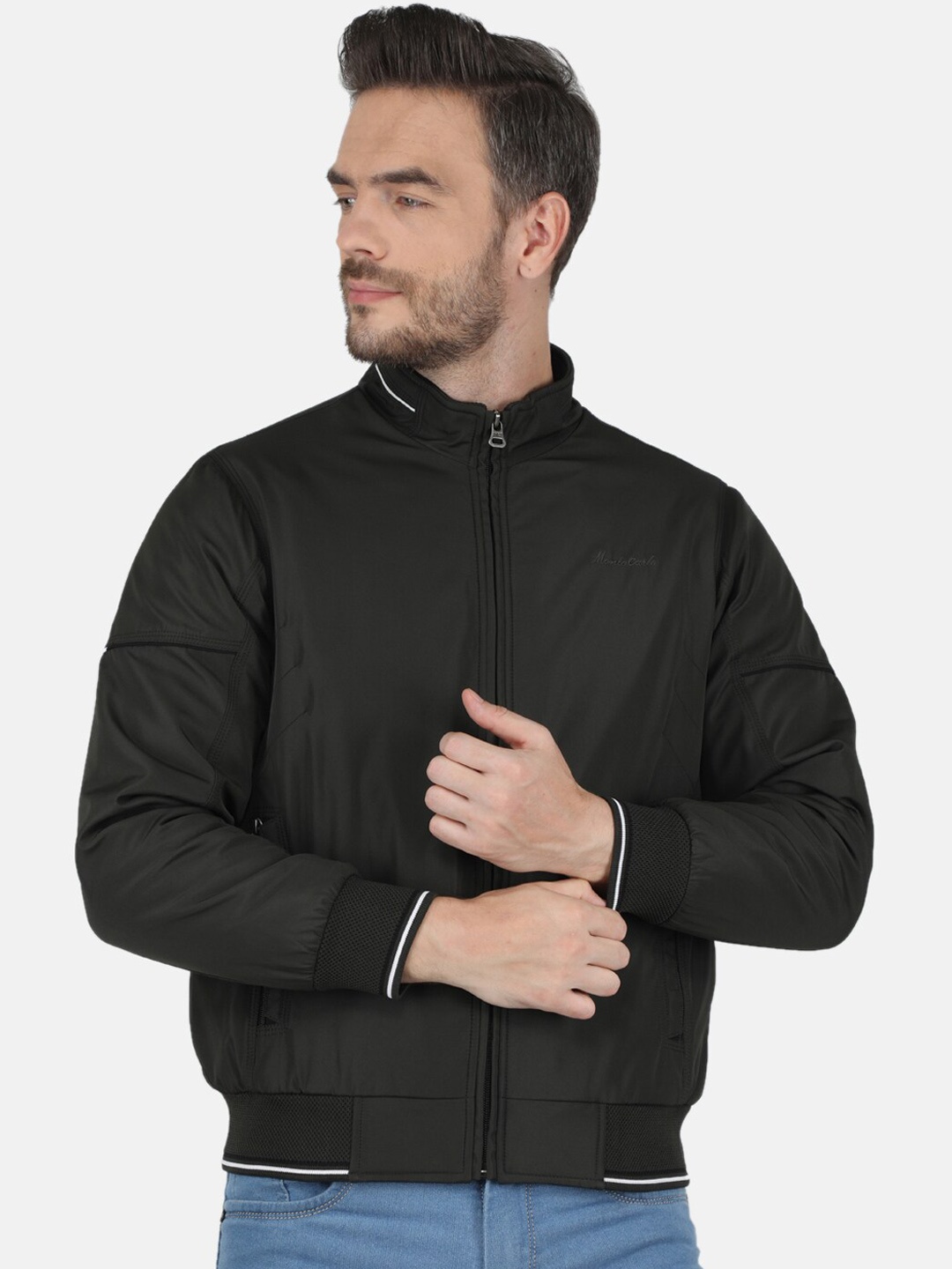 

Monte Carlo Men Olive Green Bomber Jacket