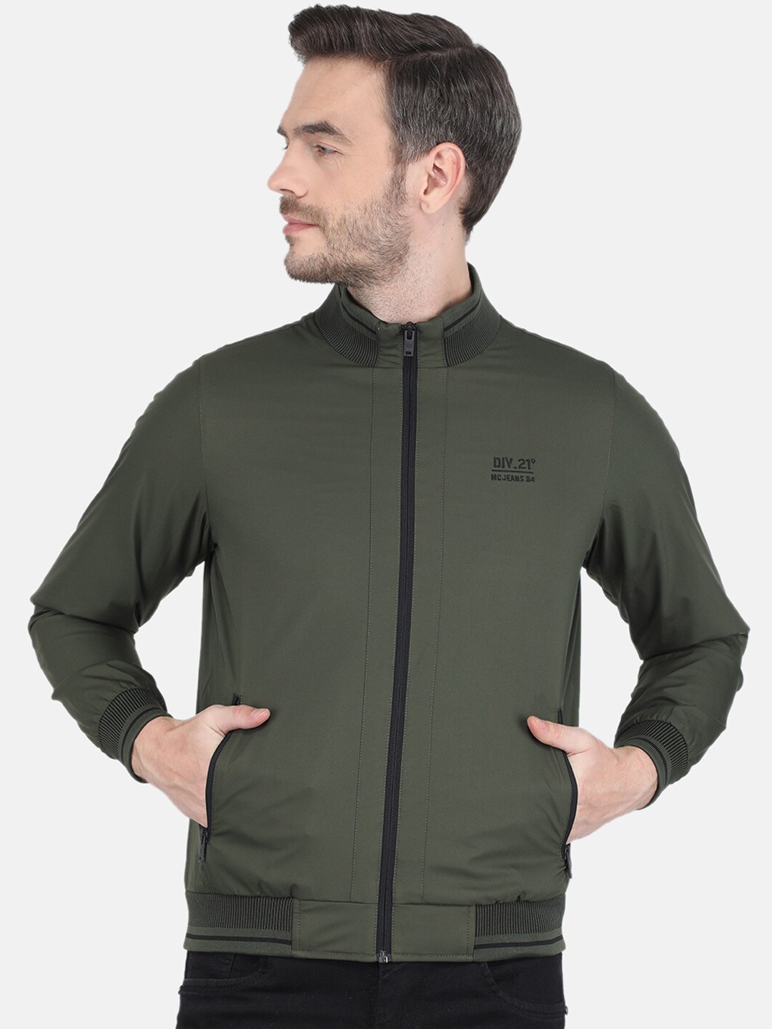 

Monte Carlo Men Olive Green Bomber Jacket