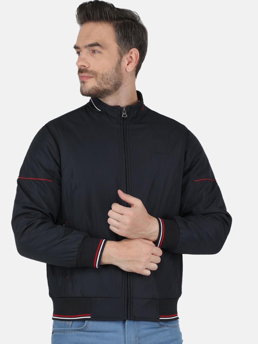 

Monte Carlo Men Navy Blue Bomber Jacket