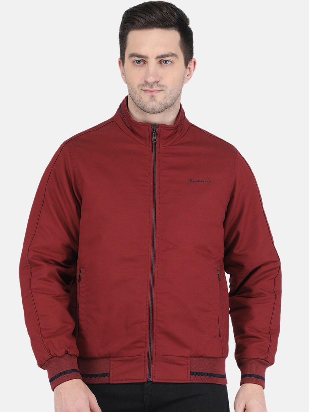 

Monte Carlo Men Rust Cotton Bomber Jacket