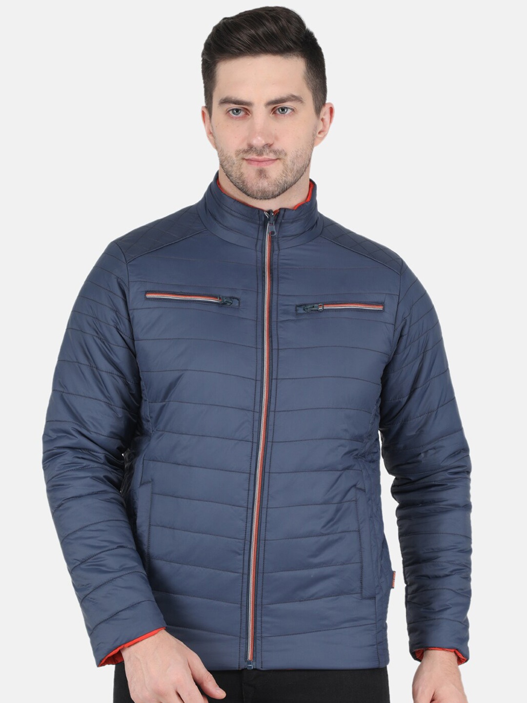 

Monte Carlo Men Navy Blue Plus Size Padded Jacket
