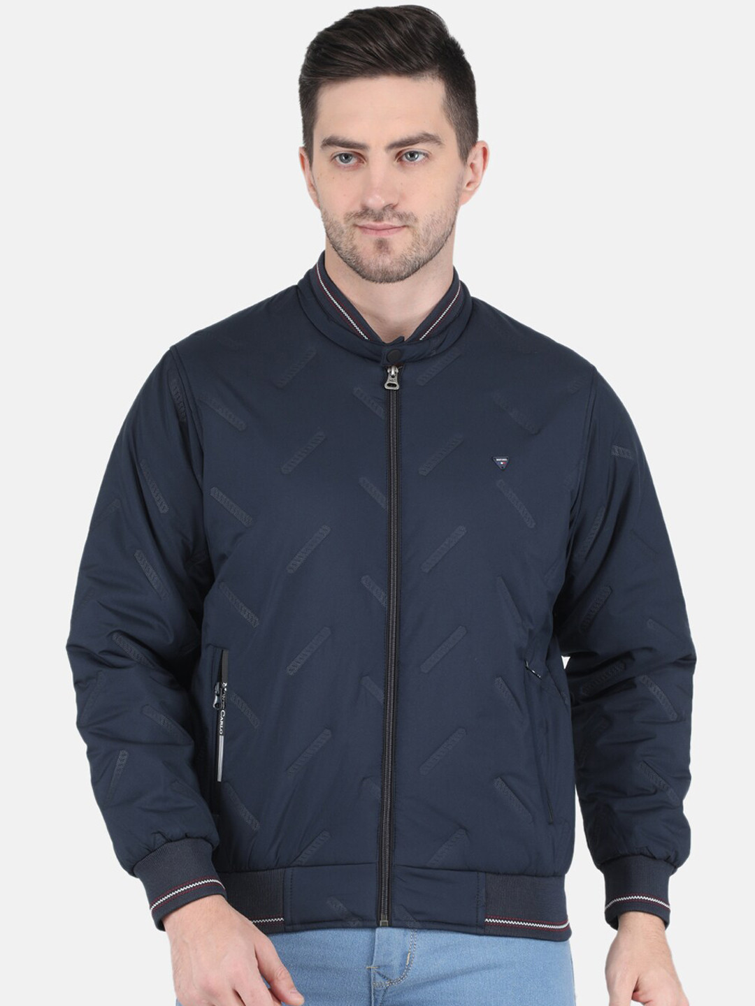

Monte Carlo Men Navy Blue Bomber Jacket