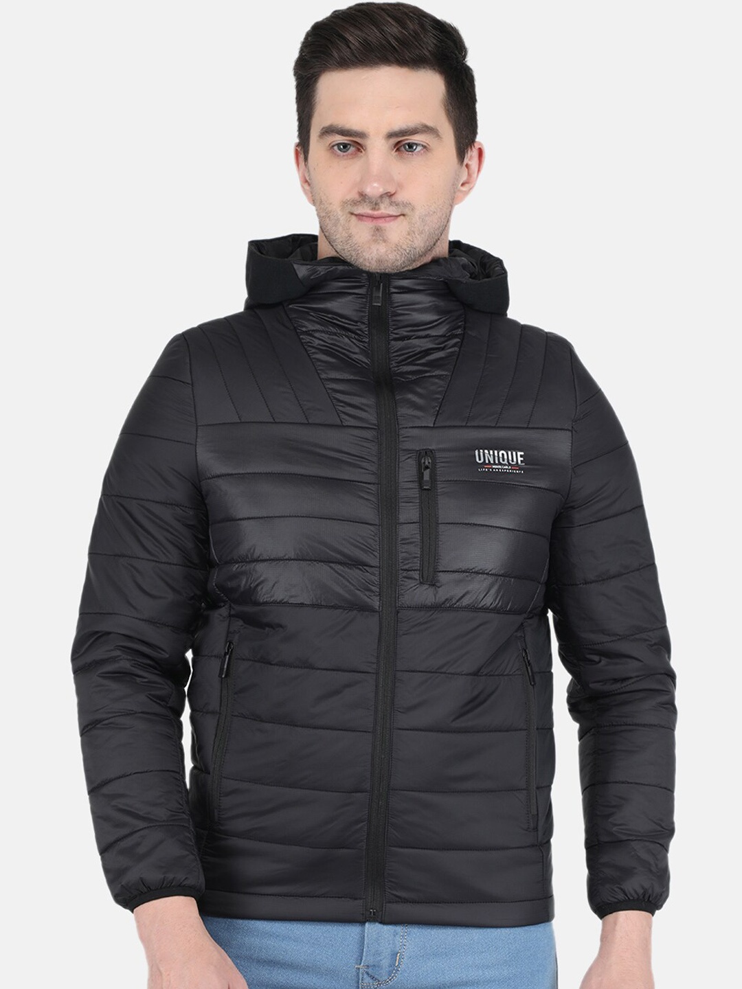 

Monte Carlo Men Black Hooded Padded Jacket