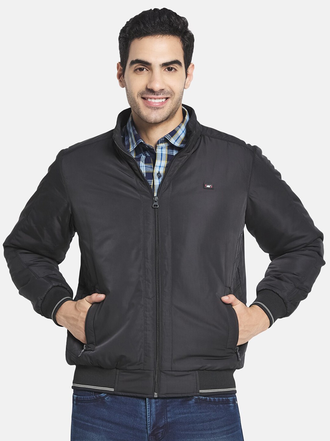 

Monte Carlo Men Black Puffer Jacket With Zip Detail