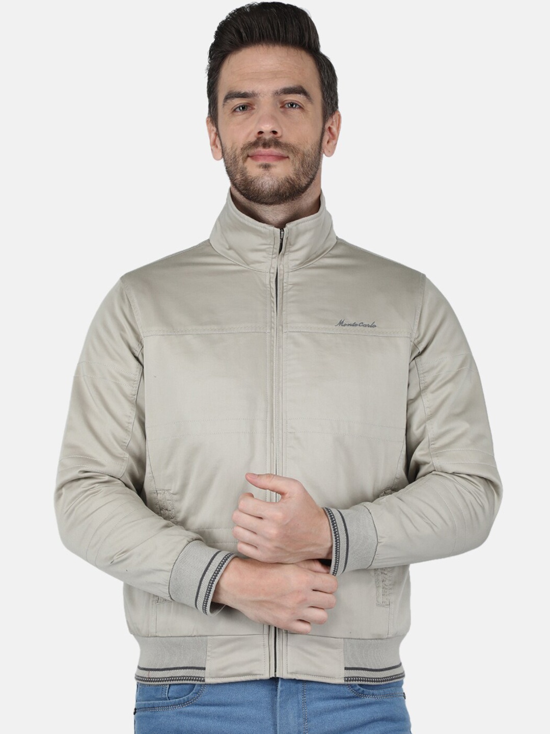 

Monte Carlo Men Grey Cotton Puffer Jacket