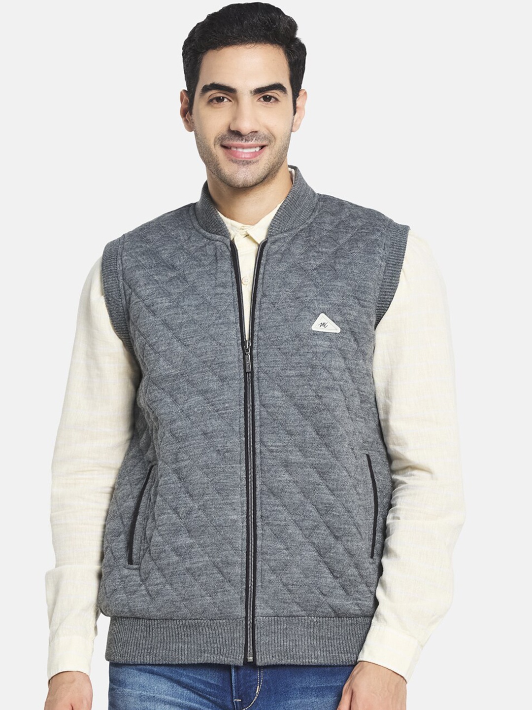 

Monte Carlo Men Grey Quilted Jacket