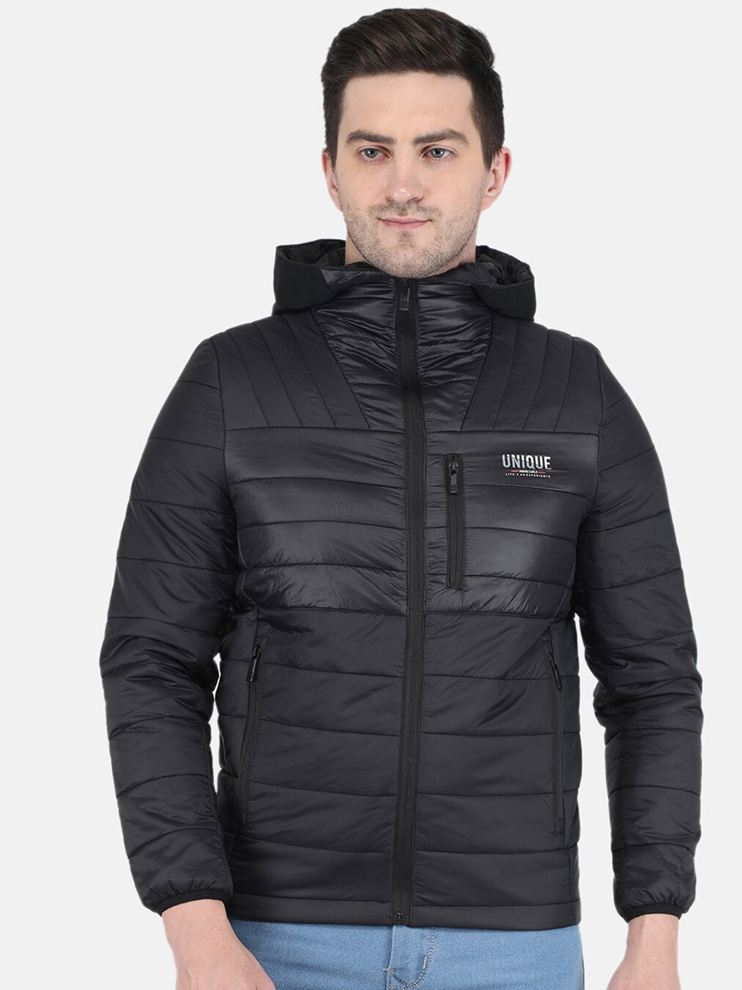 

Monte Carlo Men Black Solid Padded Jacket