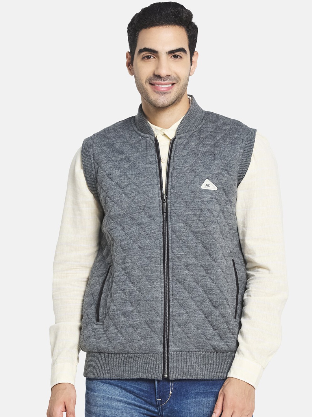 

Monte Carlo Men Grey Quilted Jacket