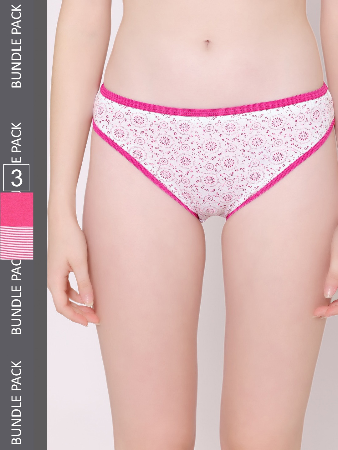 

Bodycare Women Pack Of 3 Hipster Briefs E-3906-3Pcs-XXL, Pink