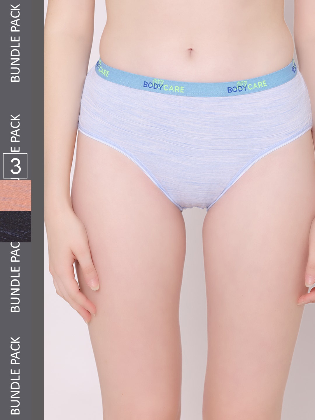 

Bodycare Pack Of 3 Cotton Hipster Briefs E-93-3Pcs-3XL, Blue