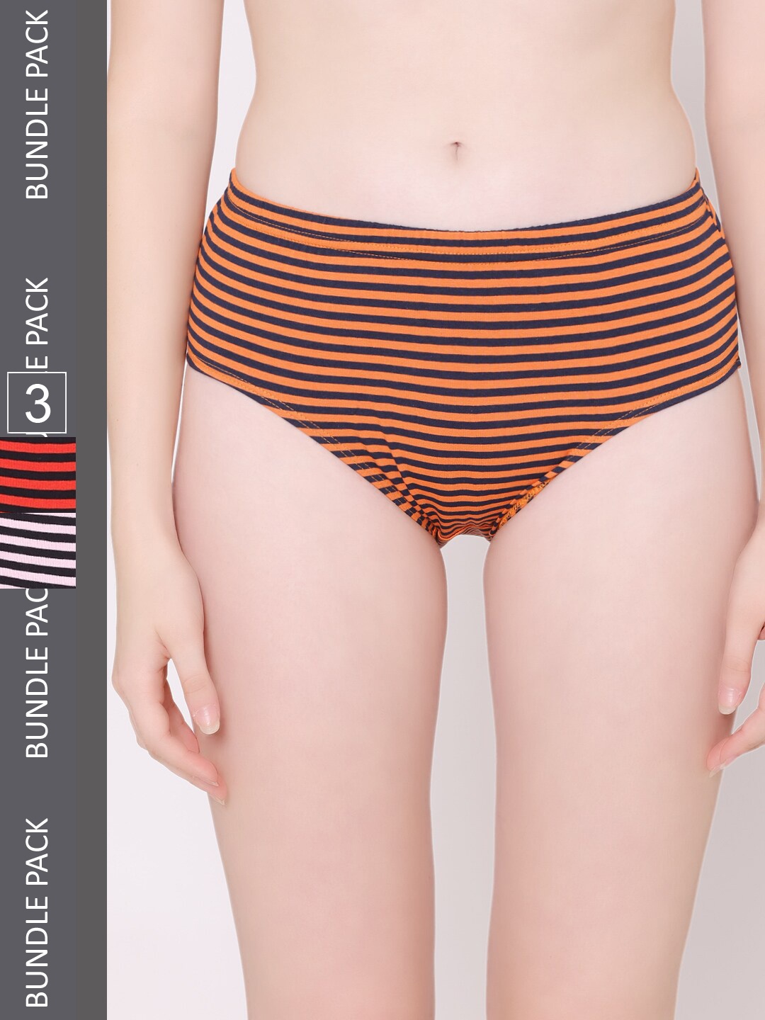 

Bodycare Women Pack Of 3 Hipster Briefs E-8705-3Pcs, Rust