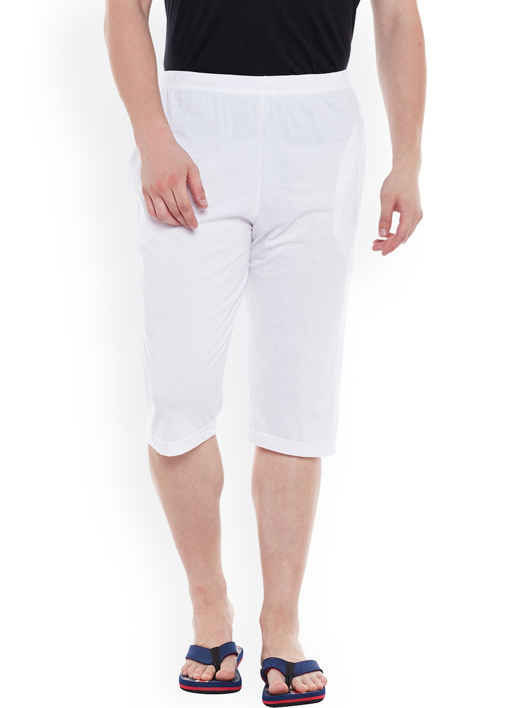 

VIMAL Men White Solid Lounge Shorts