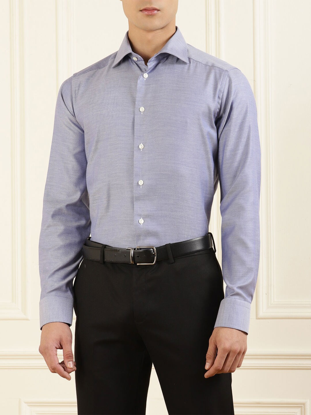 

Eton Men Blue Cotton Comfort Formal Shirt