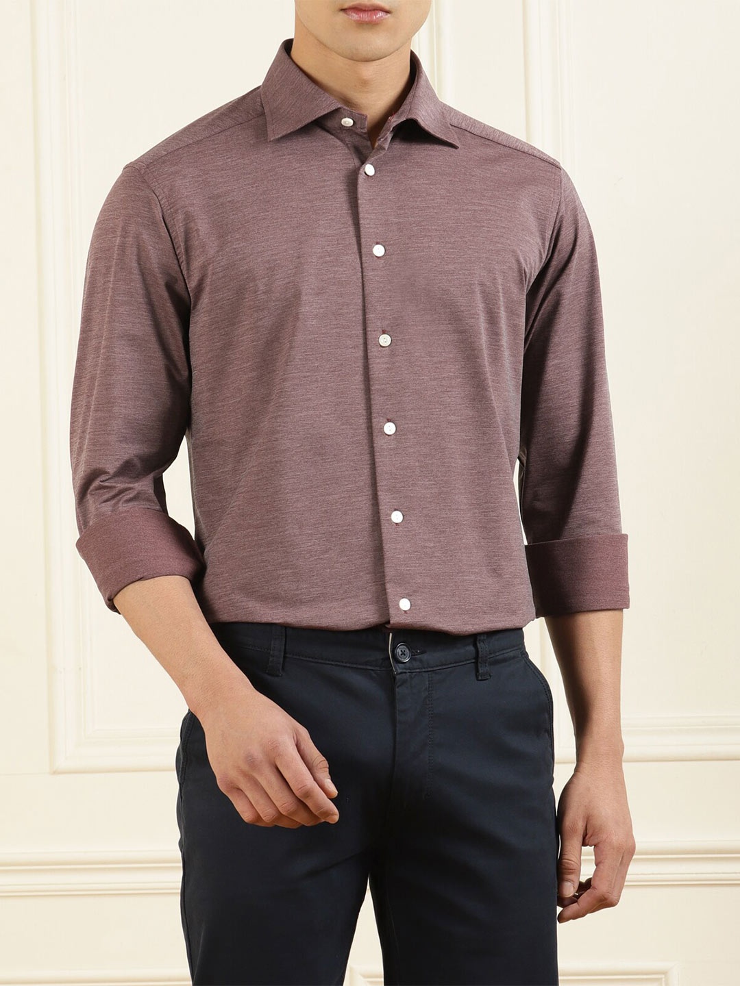 

Eton Men Brown Solid Comfort Casual Shirt