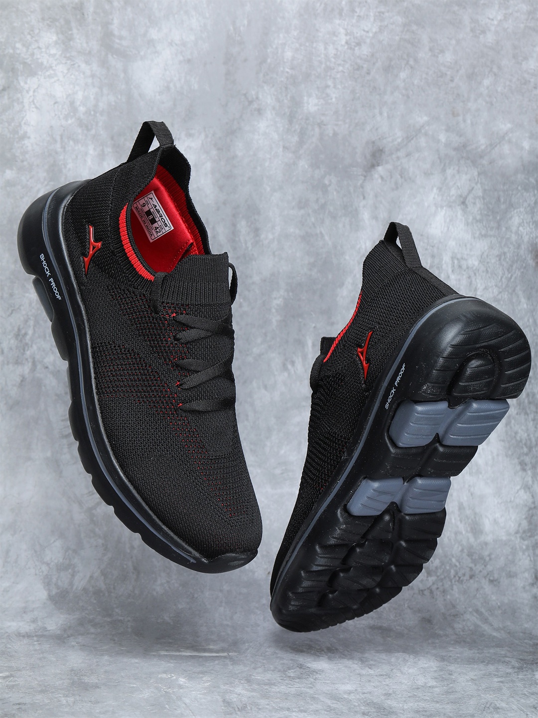 

ABROS Men Punto Running Sports Shoes, Black
