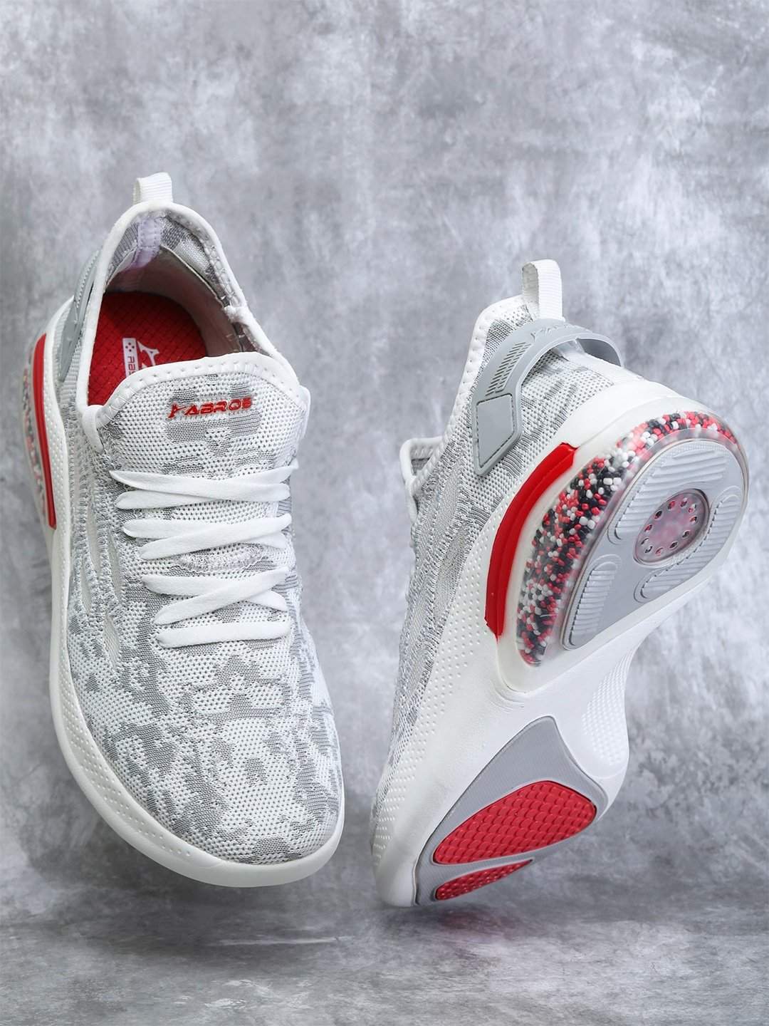 

ABROS Men White Stirling-O Mesh Running Shoes