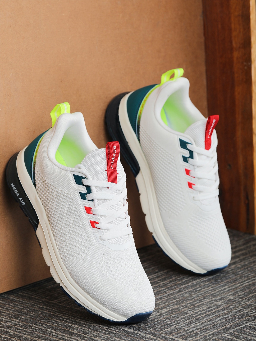 

ABROS Men Off White Tyrone-O Mesh Running Shoes
