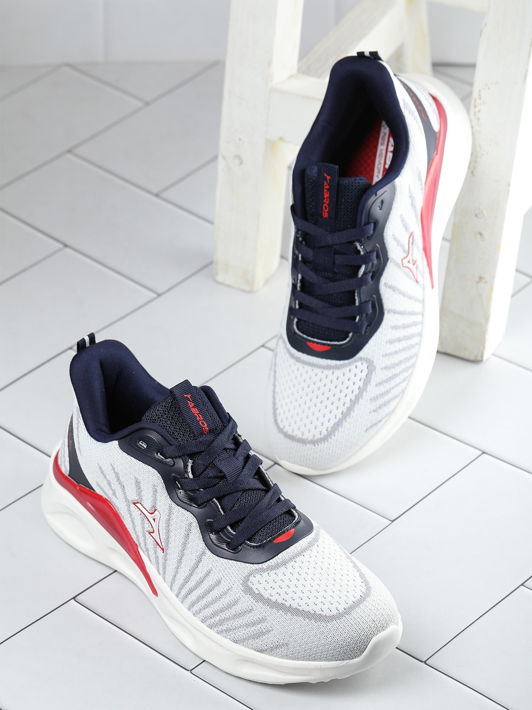 

ABROS Men Spartan Running Sports Shoes, White