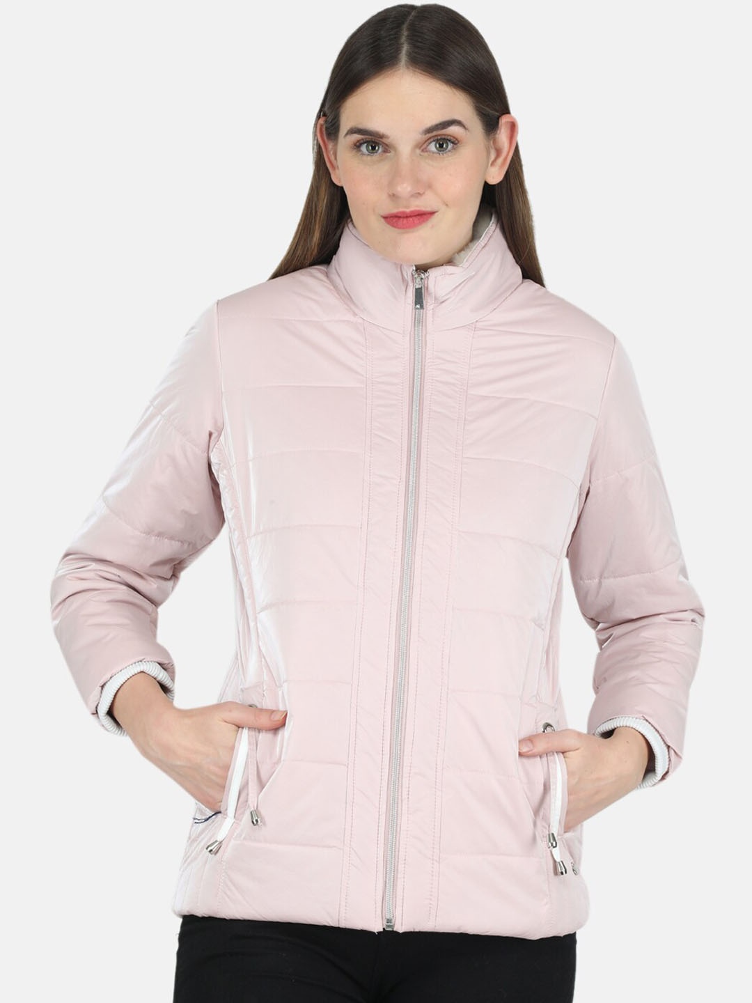 

Monte Carlo Women Pink Floral Puffer Jacket