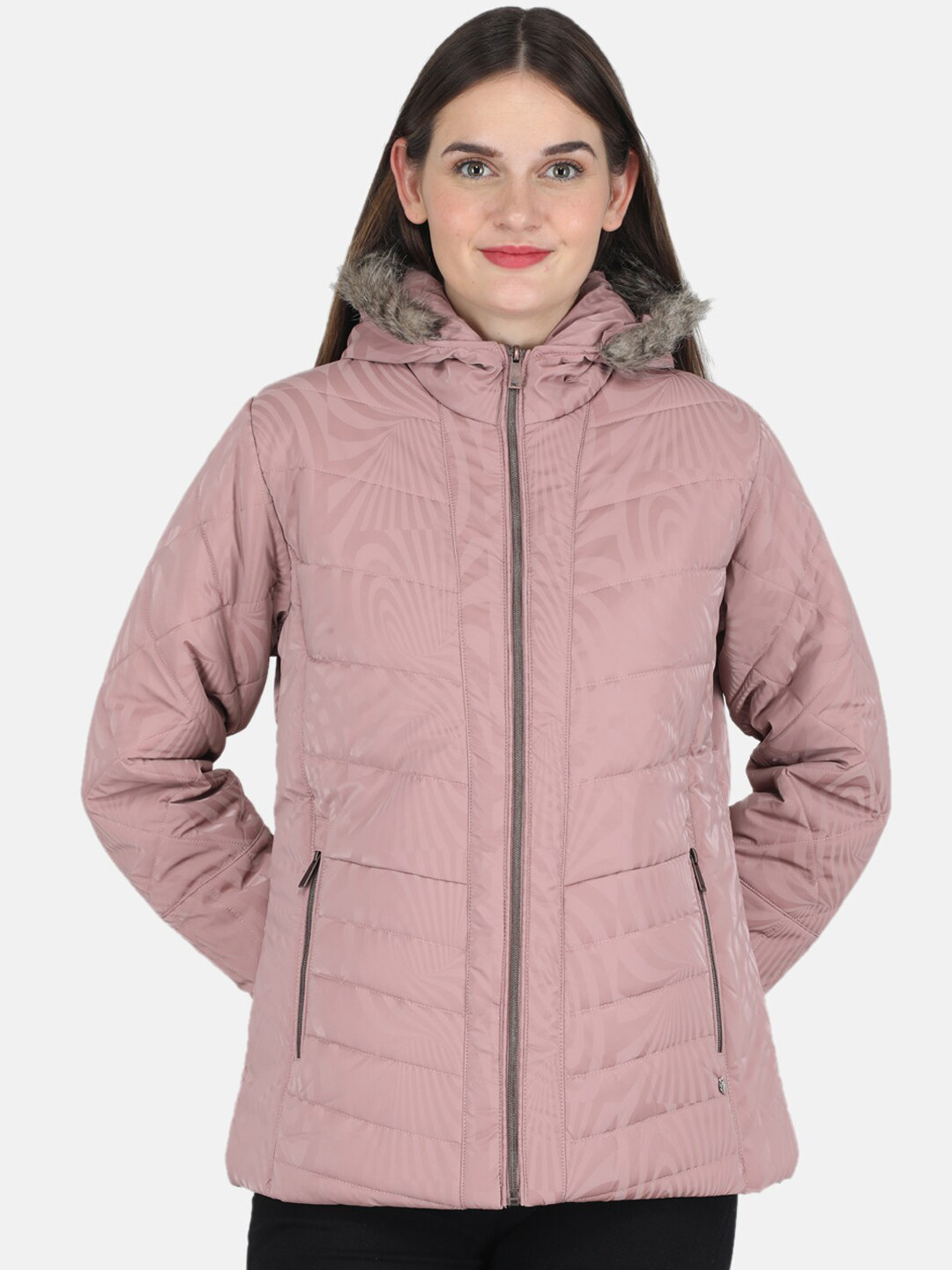

Monte Carlo Women Pink Hooded Parka Jacket