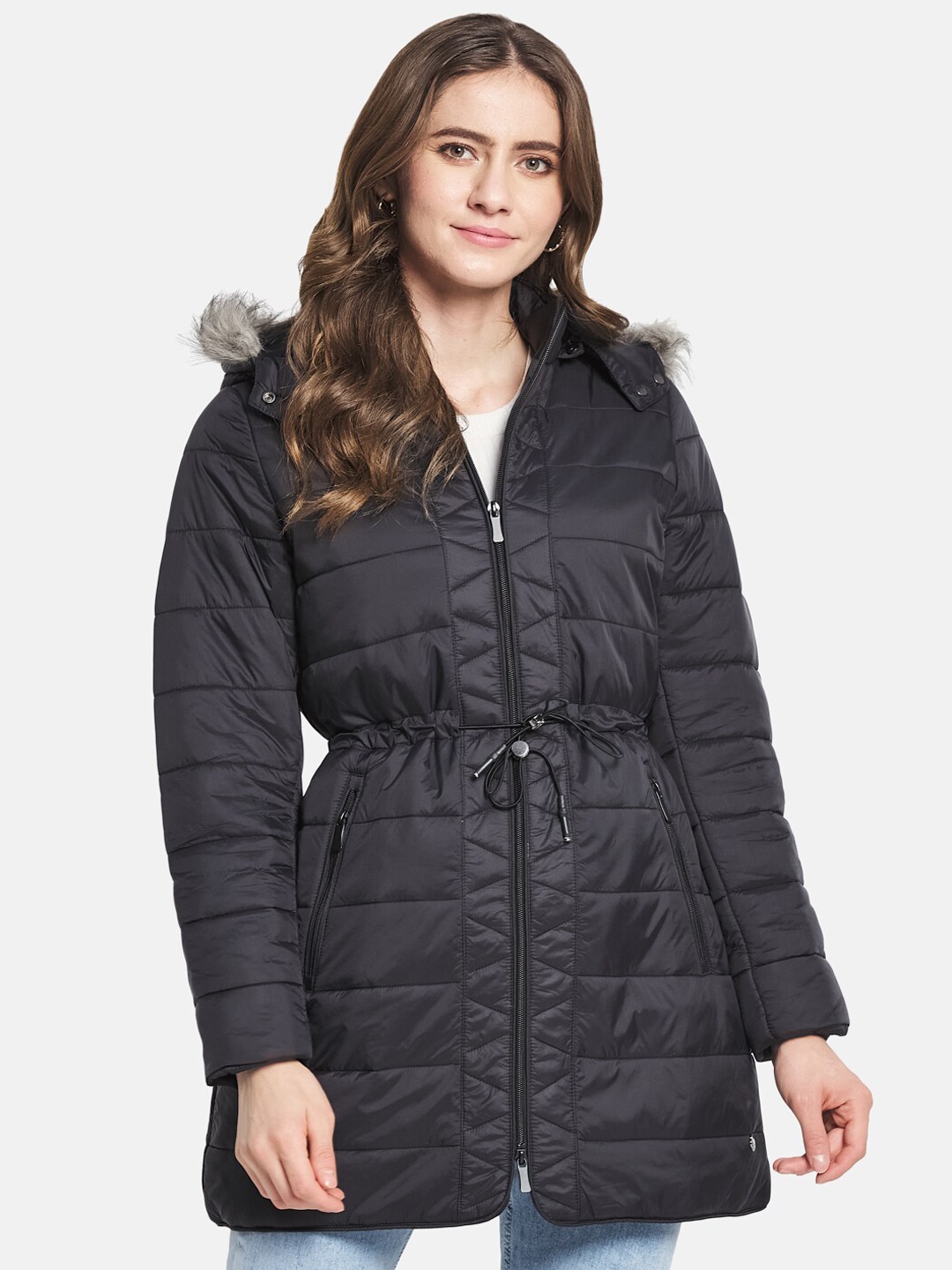 

Monte Carlo Women Black Longline Parka Jacket