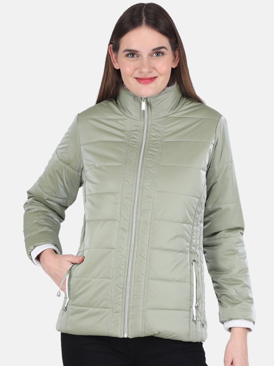 

Monte Carlo Women Green Puffer Jacket, Olive