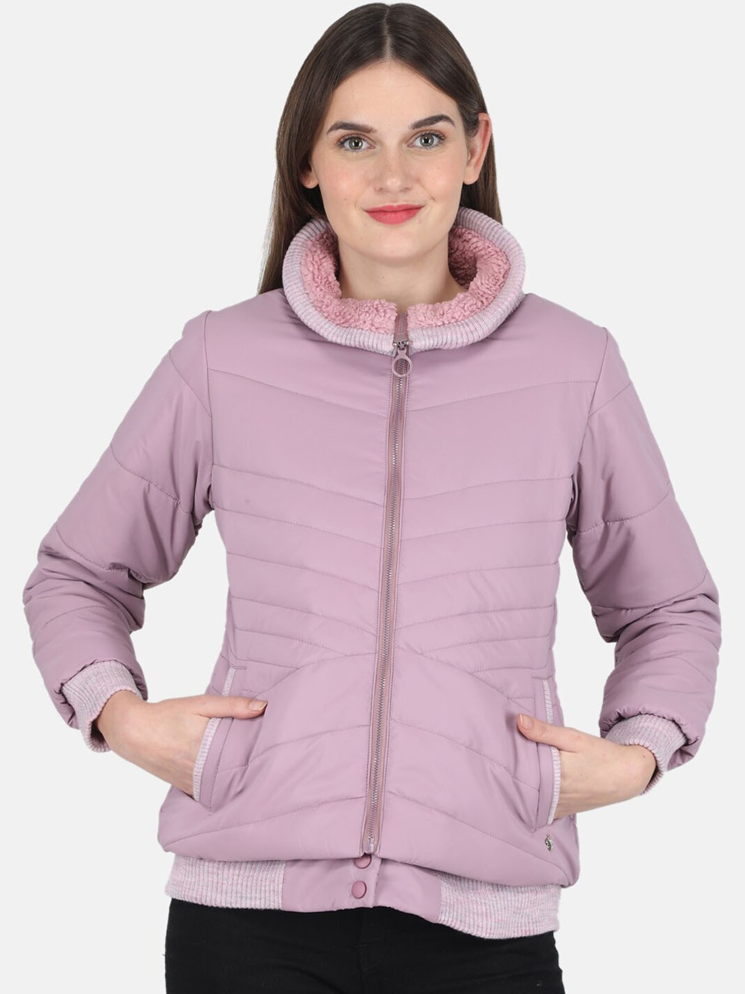 

Monte Carlo Women Mauve Pink Puffer Jacket