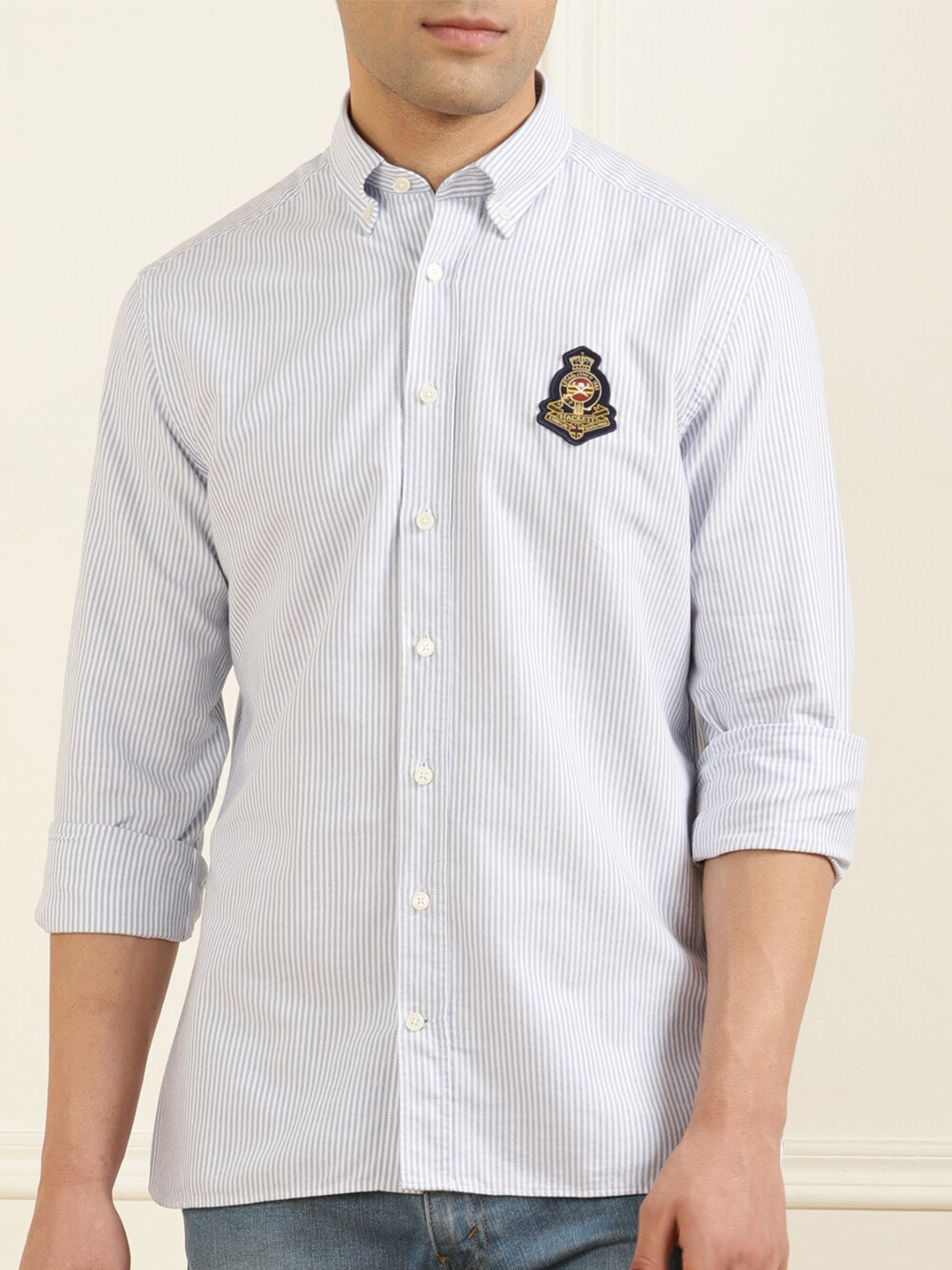 

HACKETT LONDON Men White Comfort Pure Cotton Casual Shirt