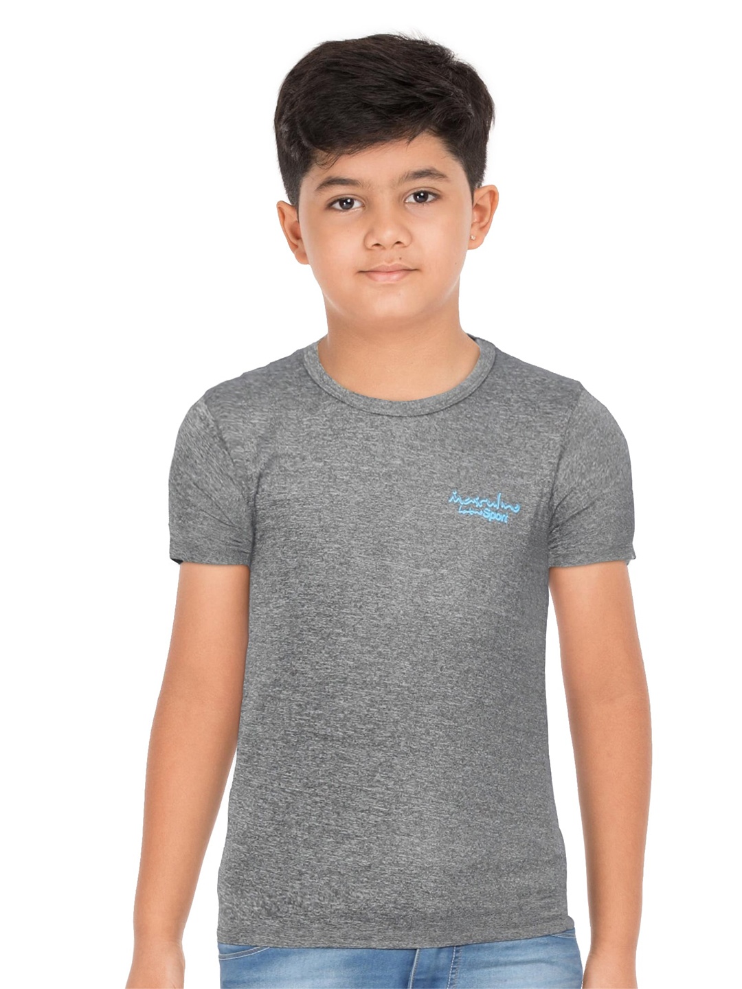 

Masculino Latino Boys Grey Brand Logo T-shirt