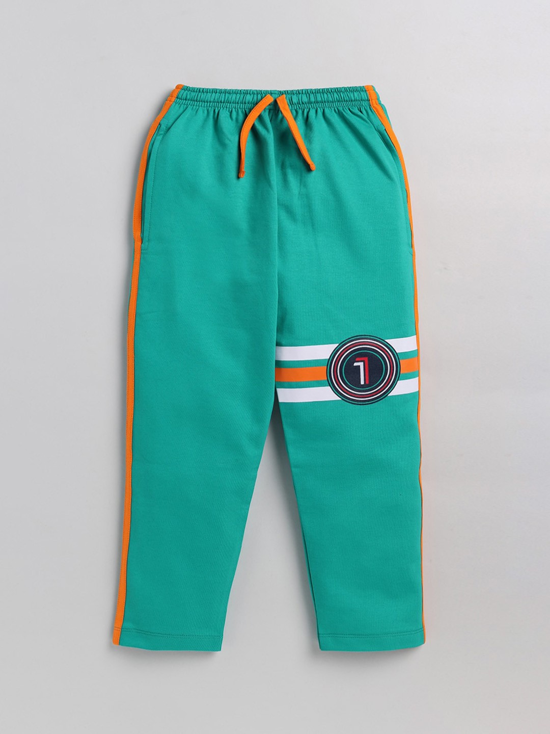 

Nottie Planet Boys Green Pure Cotton Track Pants