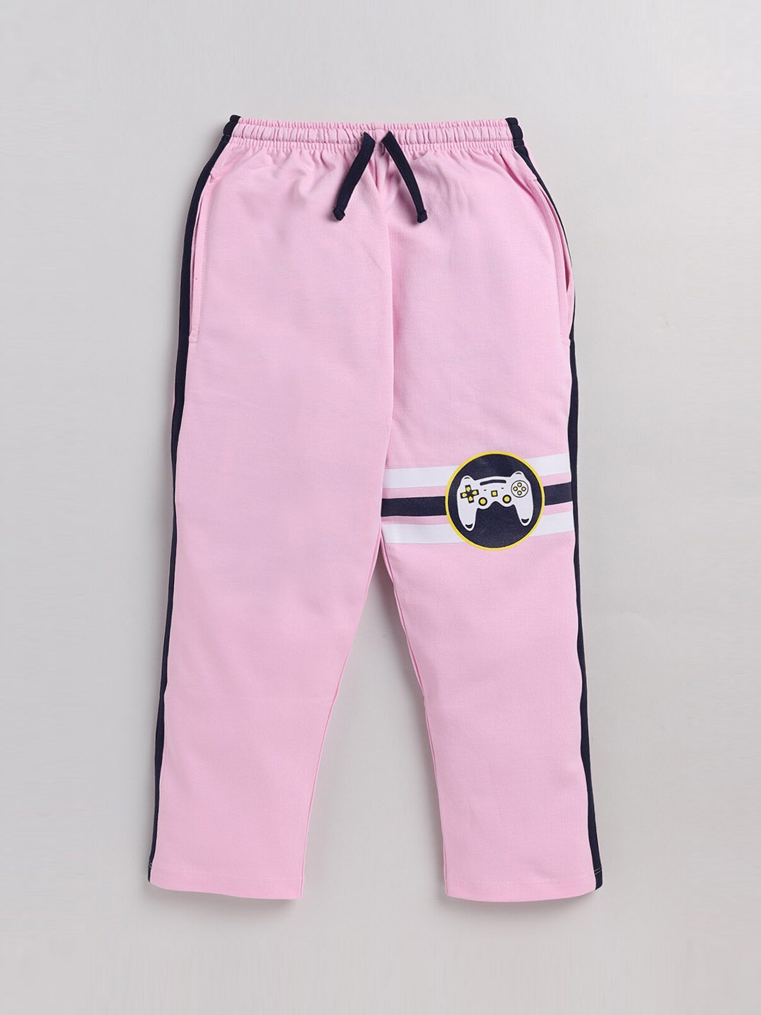 

Nottie Planet Boys Pink Solid Pure Cotton Track Pants