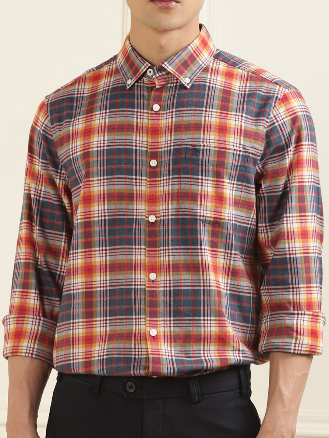 

Original Penguin Men Red Comfort Tartan Checks Checked Casual Shirt